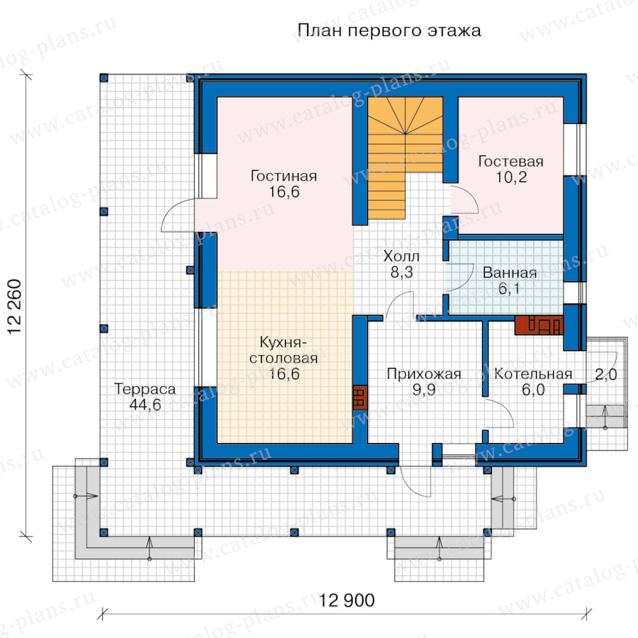 План 1-этажа проекта 40-04BEAWL