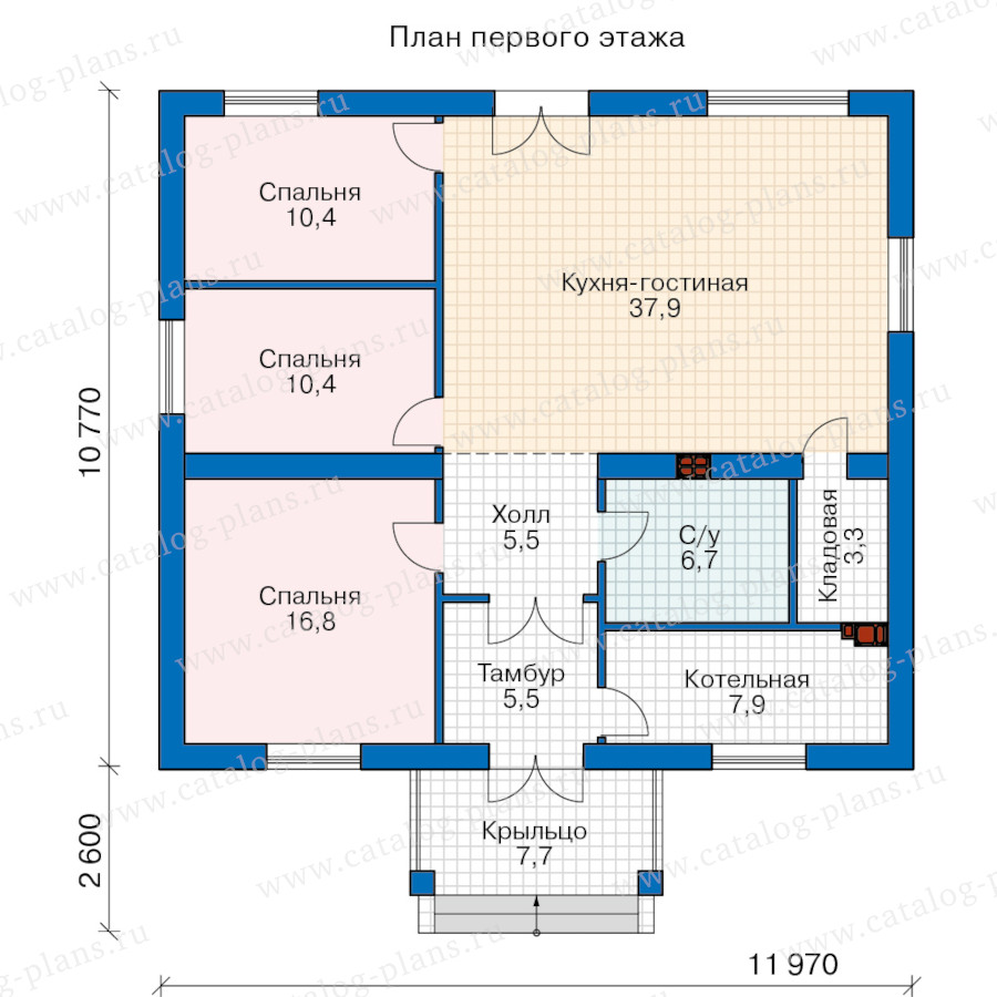 План 1-этажа проекта 63-96A