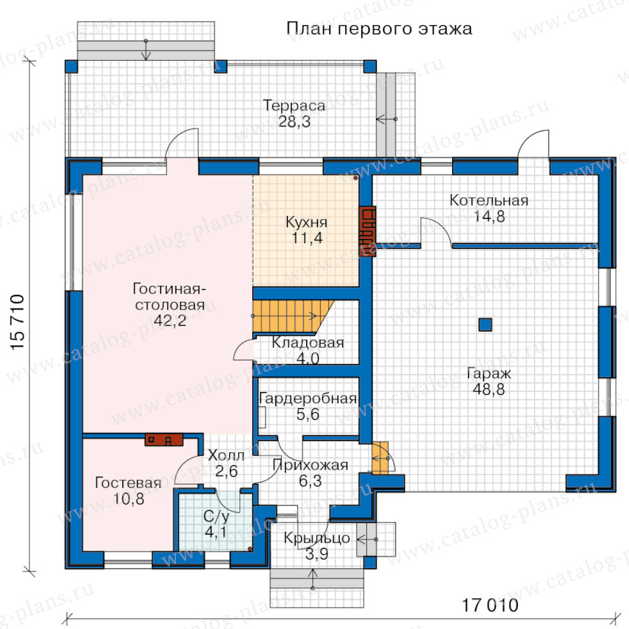 План 1-этажа проекта 64-25W