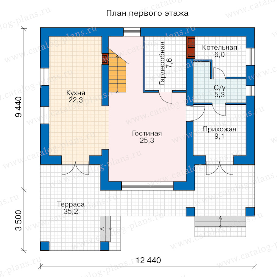 План 1-этажа проекта 45-64NMABG