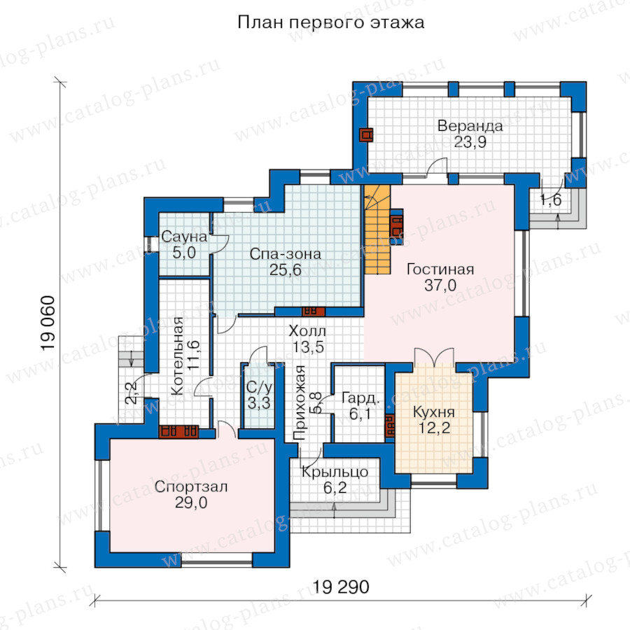 План 1-этажа проекта 63-40EAK2L