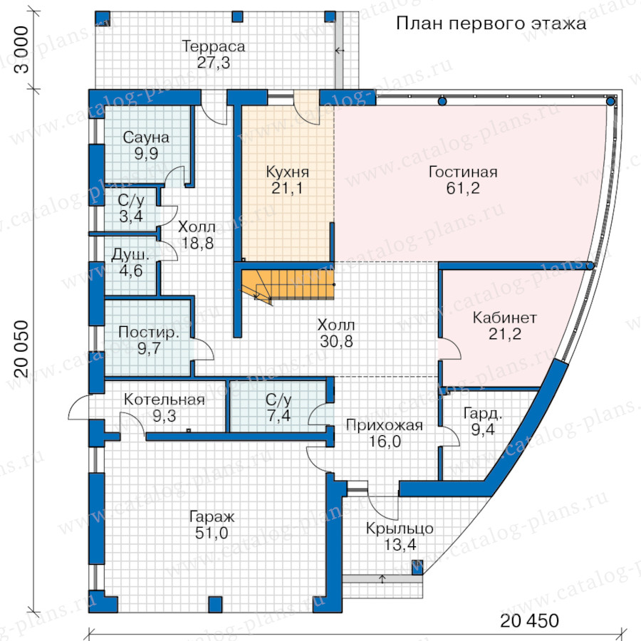 План 1-этажа проекта 68-19ML