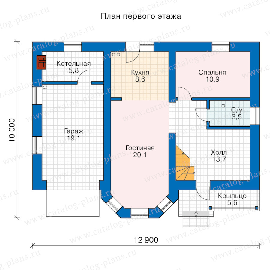 План 1-этажа проекта 13-59FBDGL