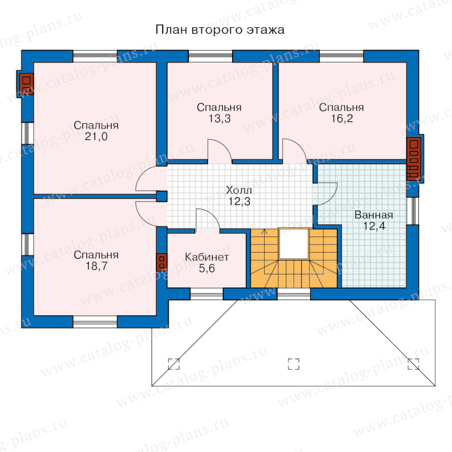 План 2-этажа проекта 62-46D