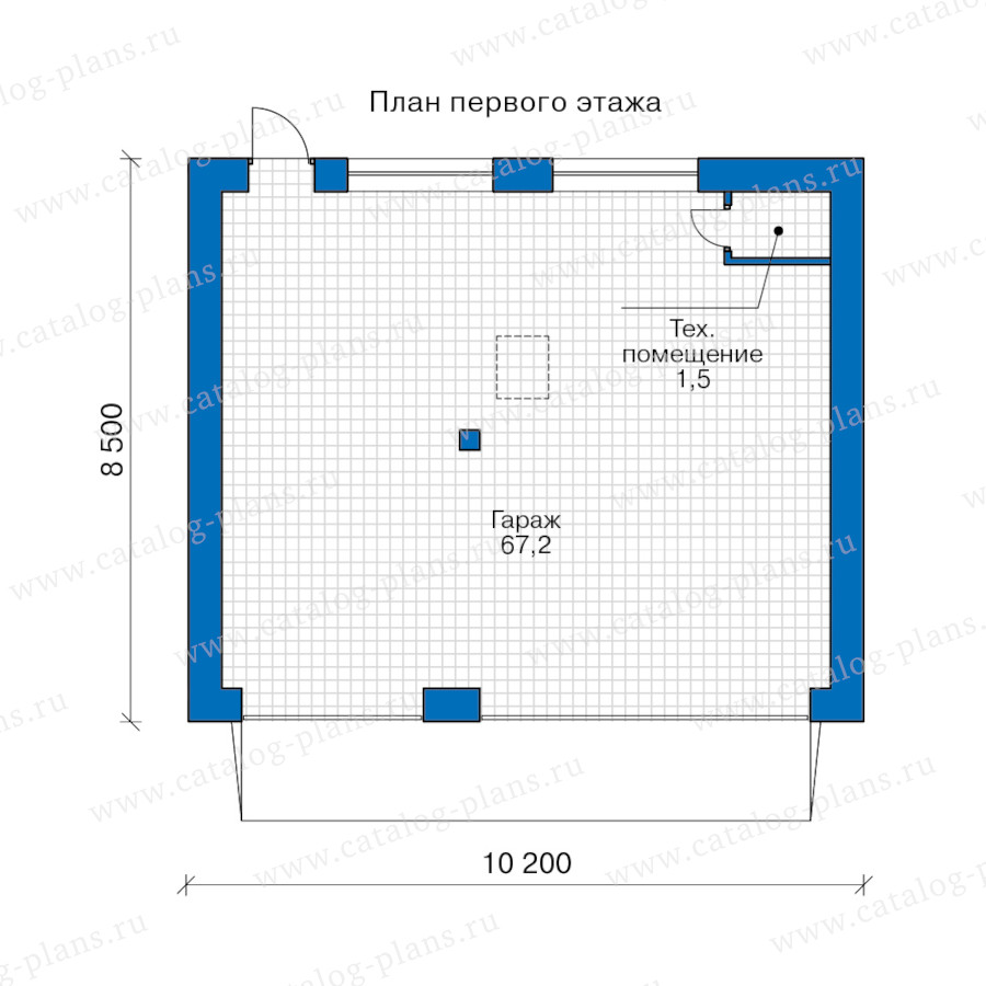 План 1-этажа проекта 92-18L