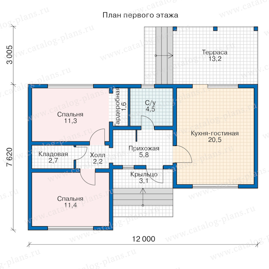 План 1-этажа проекта 70-98X