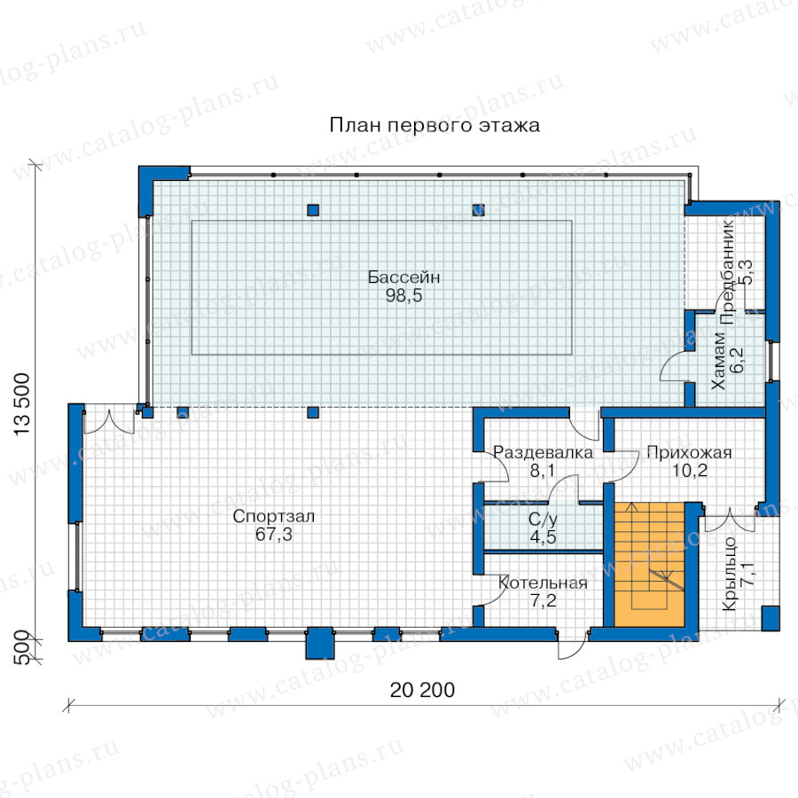 План 2-этажа проекта 68-70M