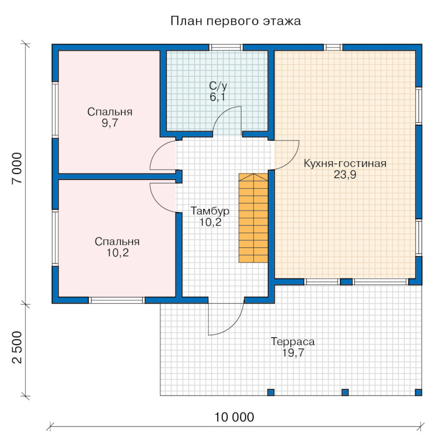 План 1-этажа проекта 70-99WIKING