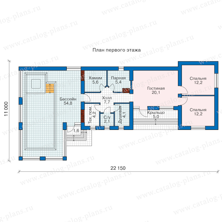 План 1-этажа проекта 91-11ABA