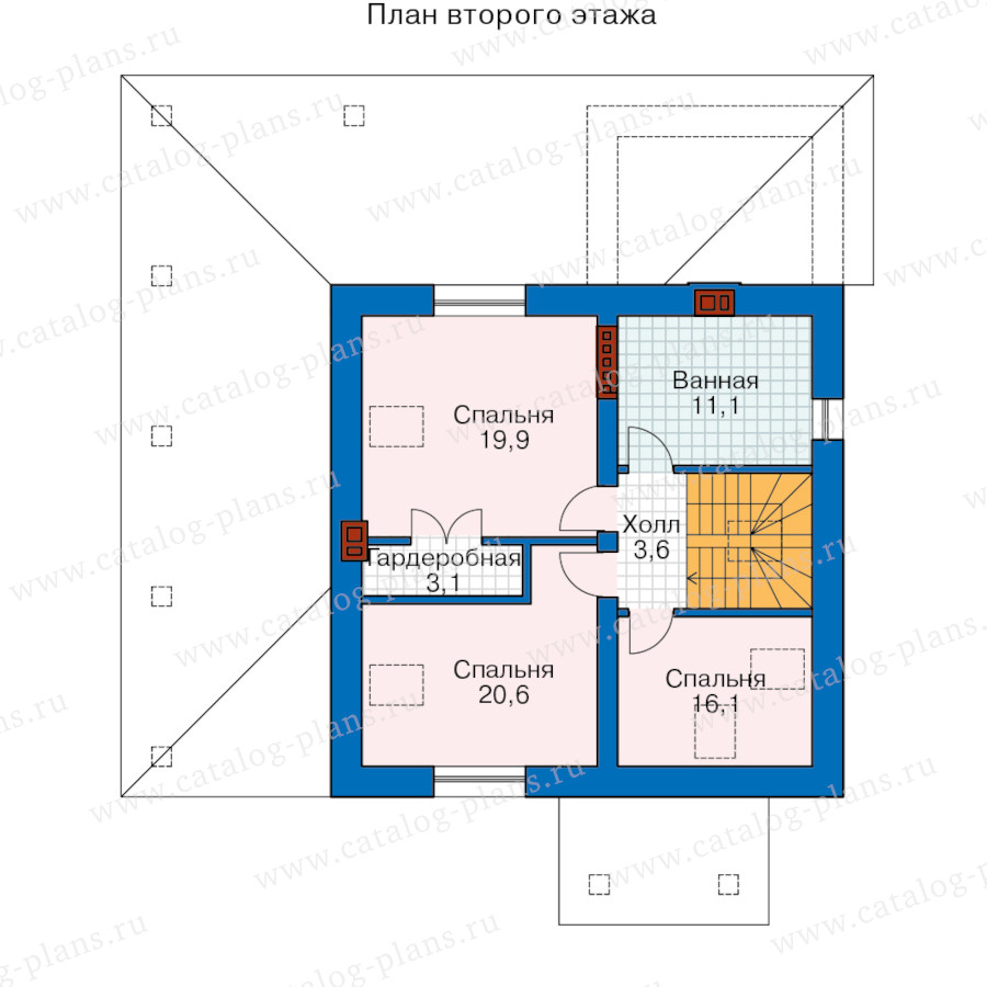 План 2-этажа проекта 58-75ABAL