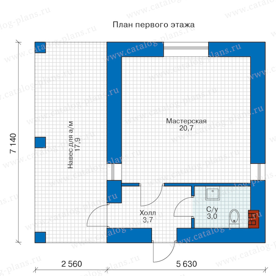 План 1-этажа проекта 92-30L