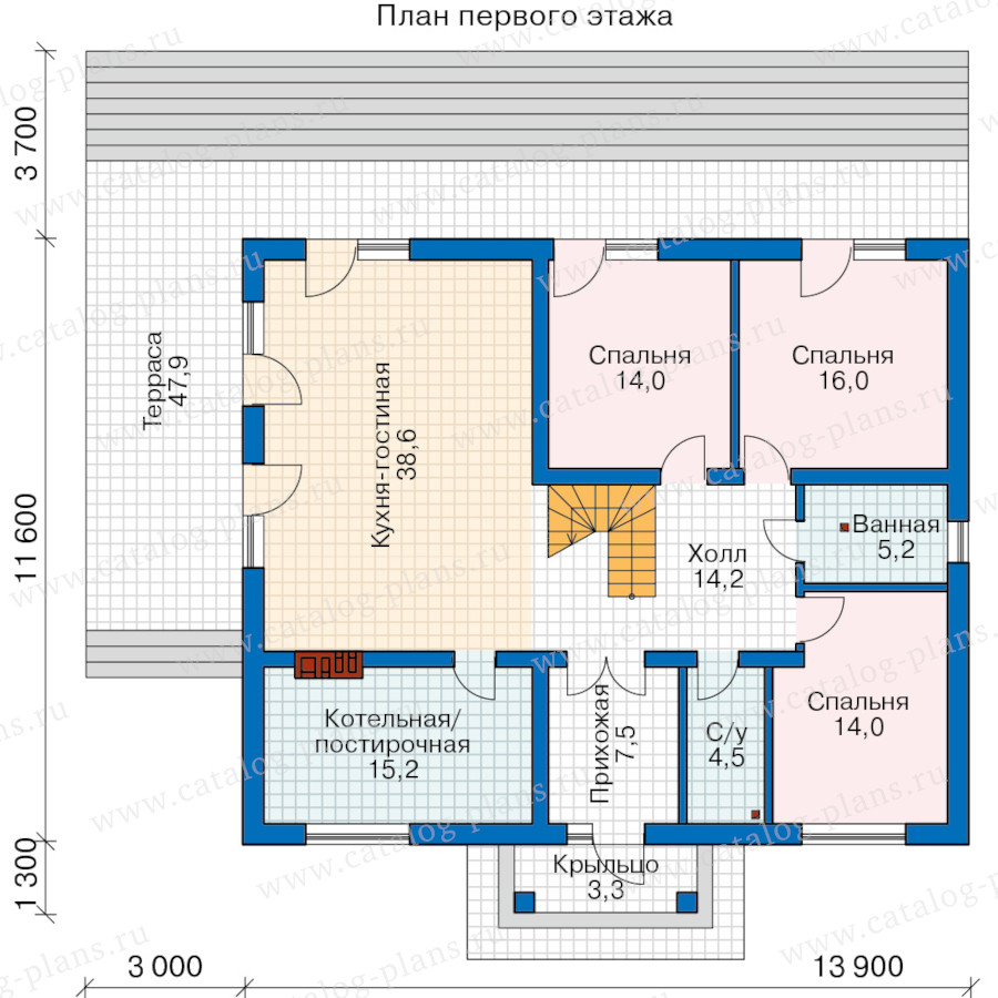 План 1-этажа проекта 68-66