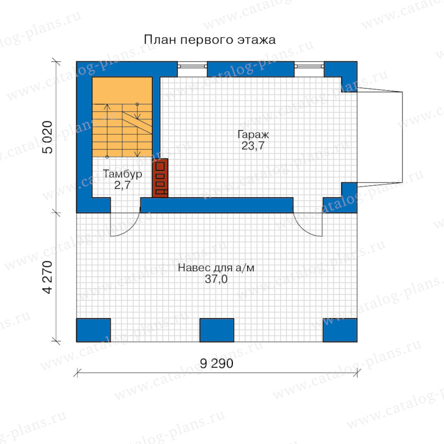 План 2-этажа проекта 92-29L