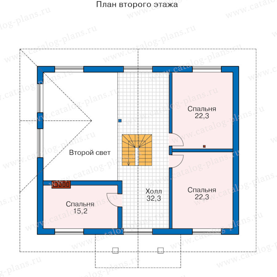 План 2-этажа проекта 68-66