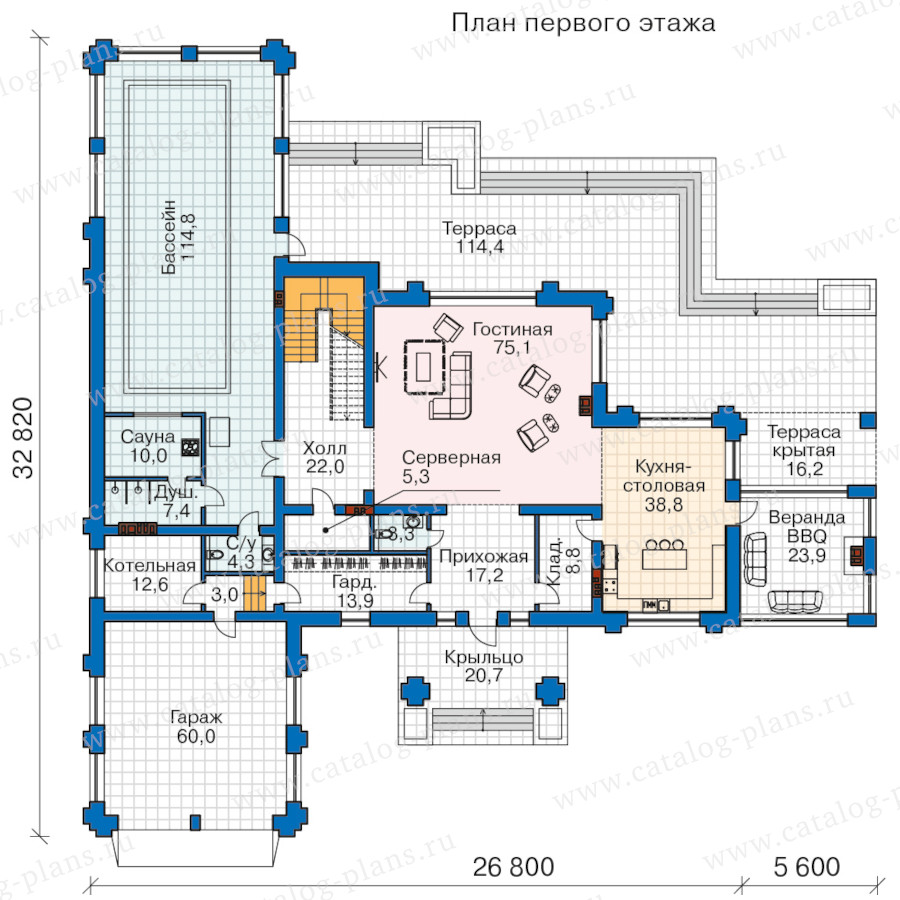План 2-этажа проекта 68-71L