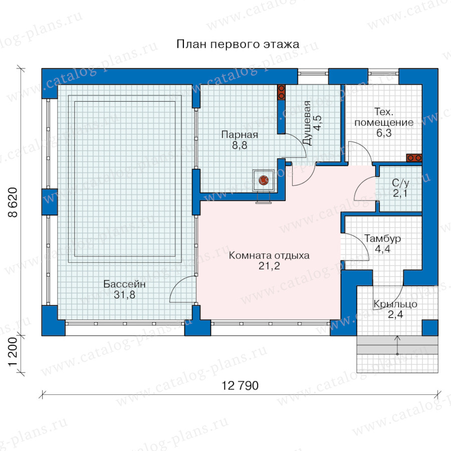 План 1-этажа проекта 92-27L