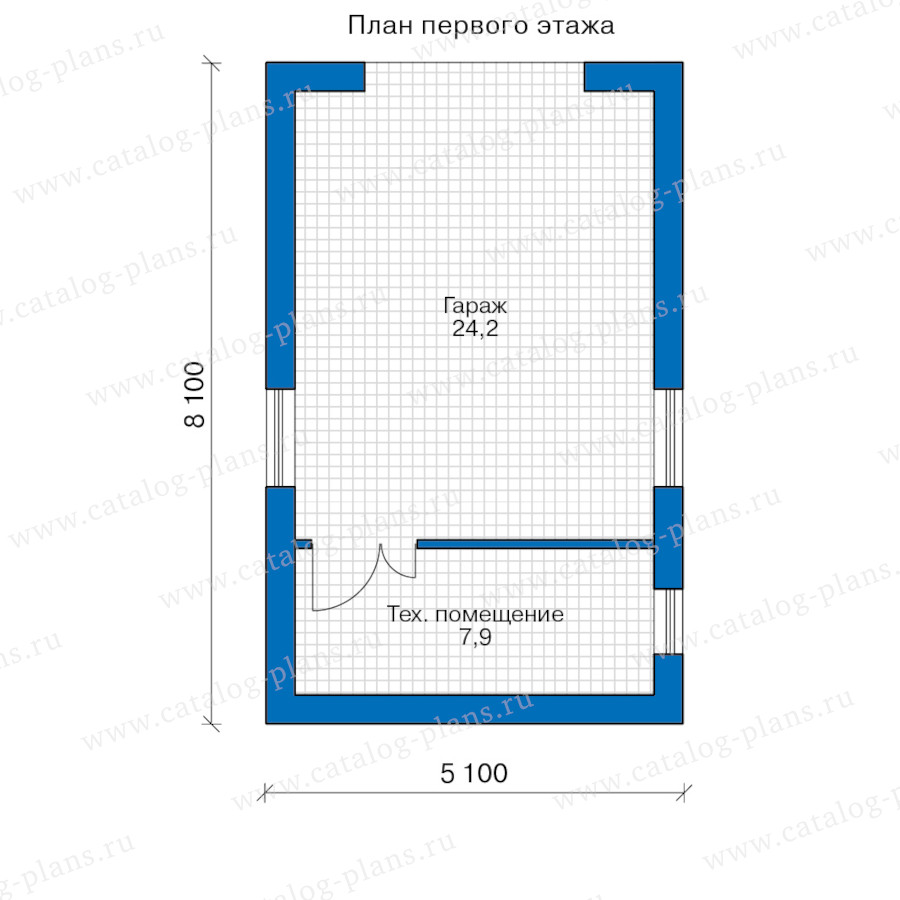План 1-этажа проекта 92-33