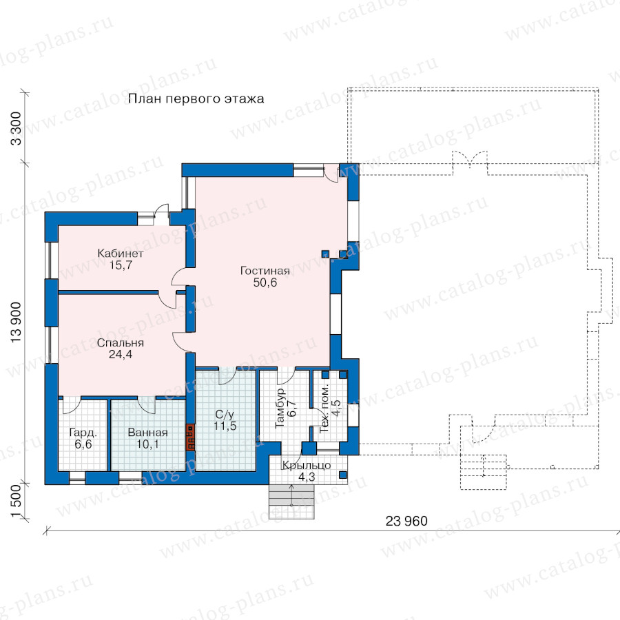 План 1-этажа проекта 92-26L