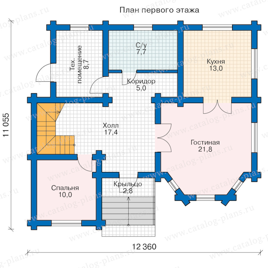 План 1-этажа проекта 14-21