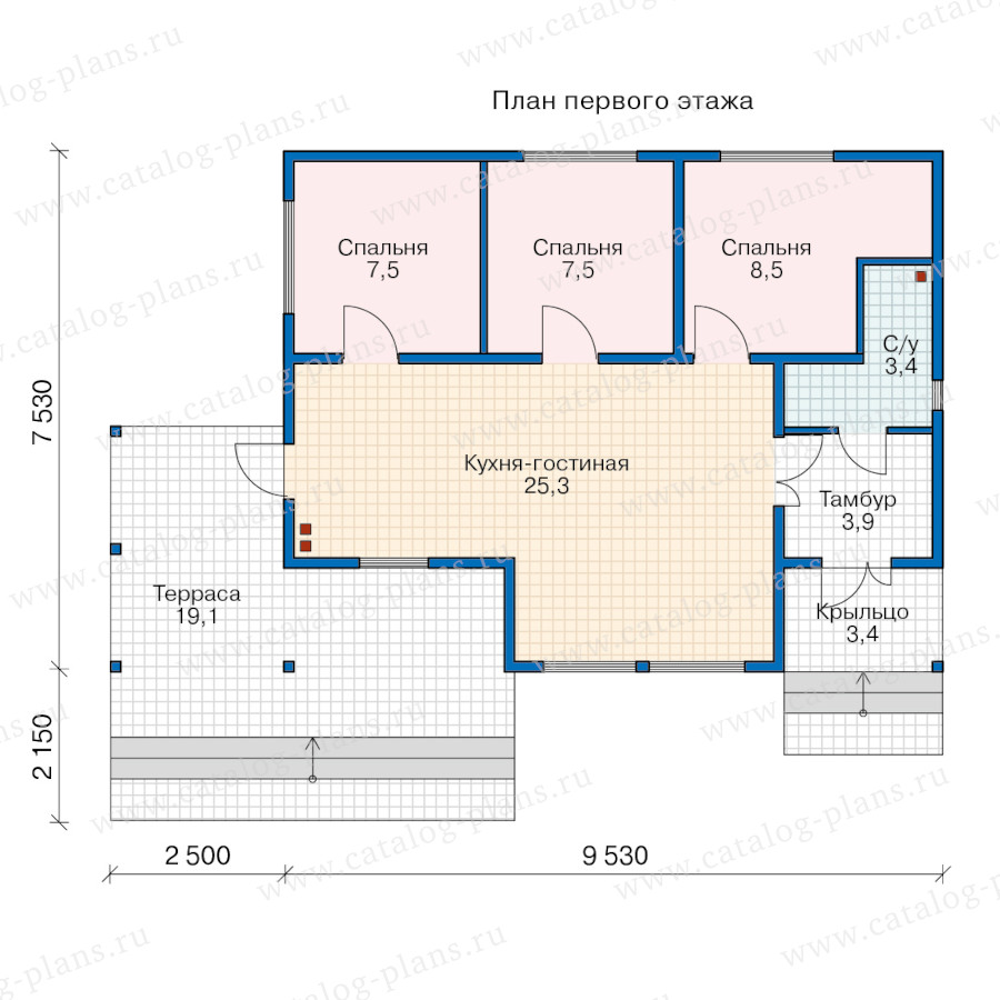 План 1-этажа проекта 71-27