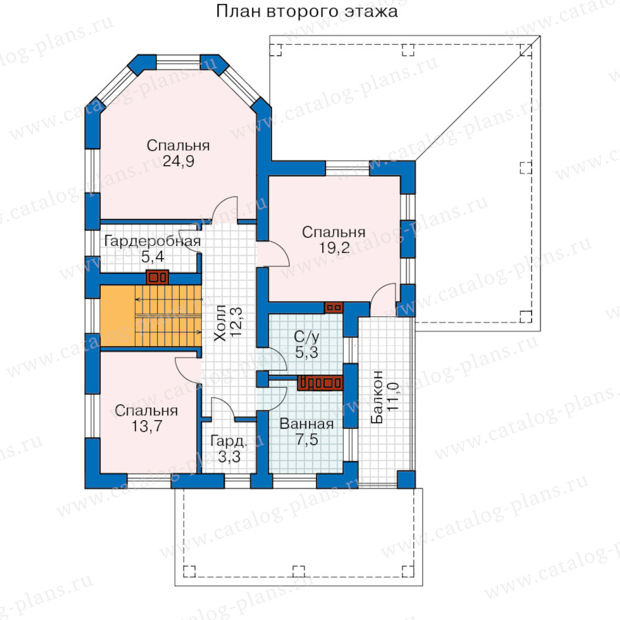 План 2-этажа проекта 40-13AGM