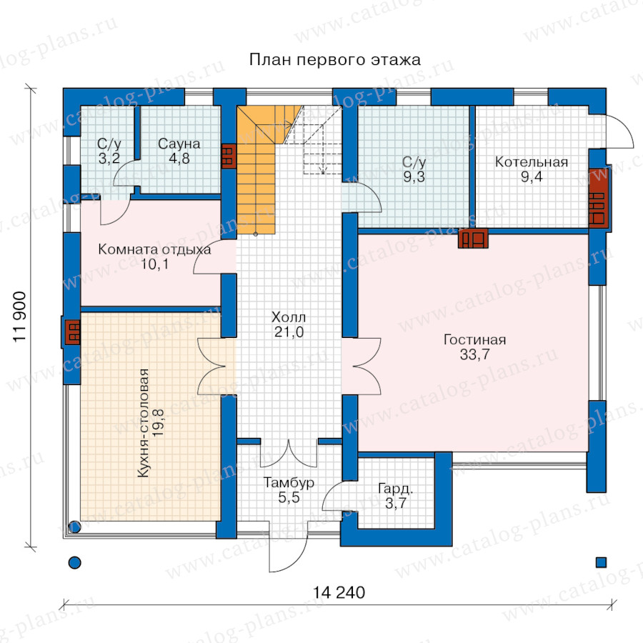План 1-этажа проекта 62-33ABB