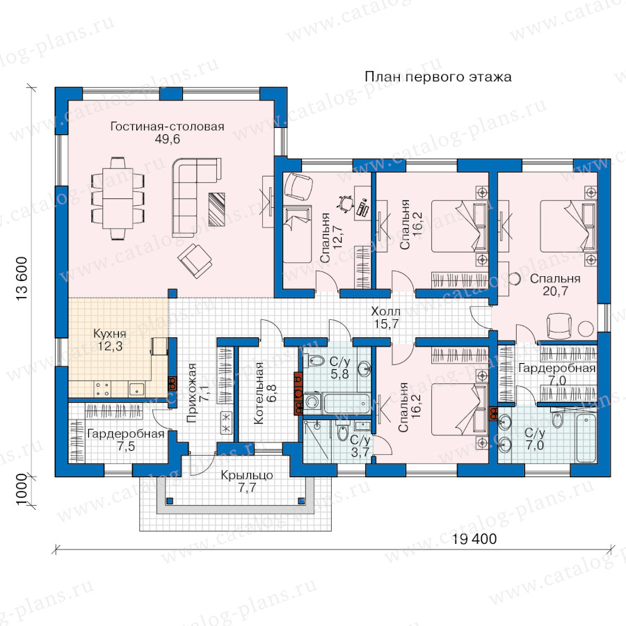 План 1-этажа проекта 68-83