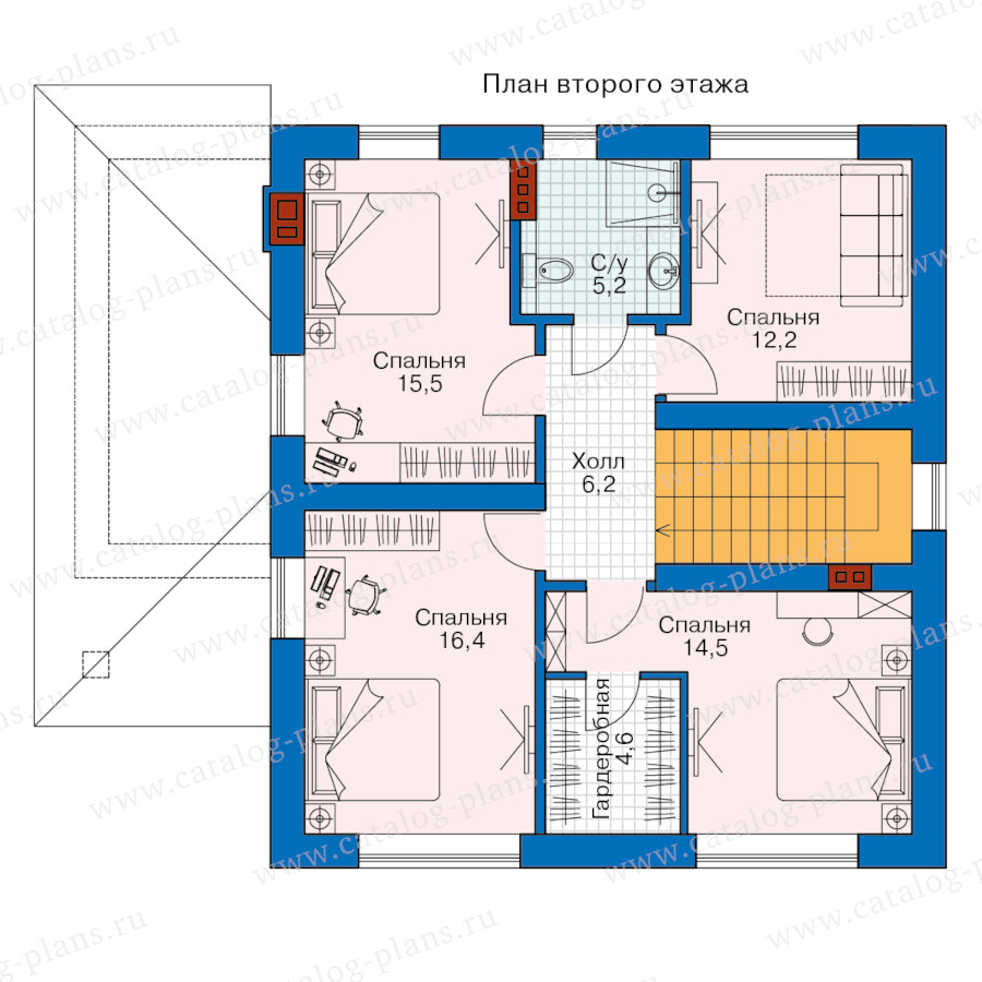 План 2-этажа проекта 68-82