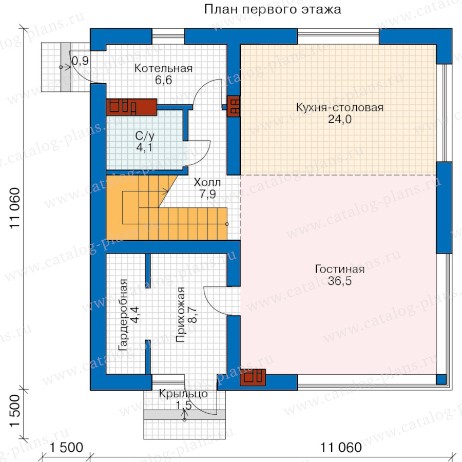 План 1-этажа проекта 62-71BR