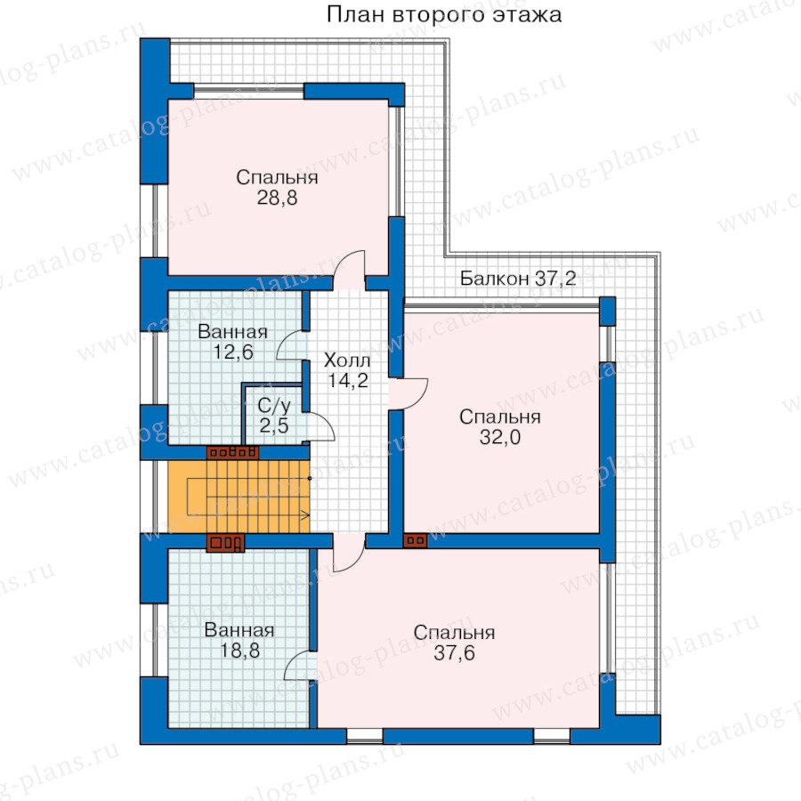 План 2-этажа проекта 62-68DEL
