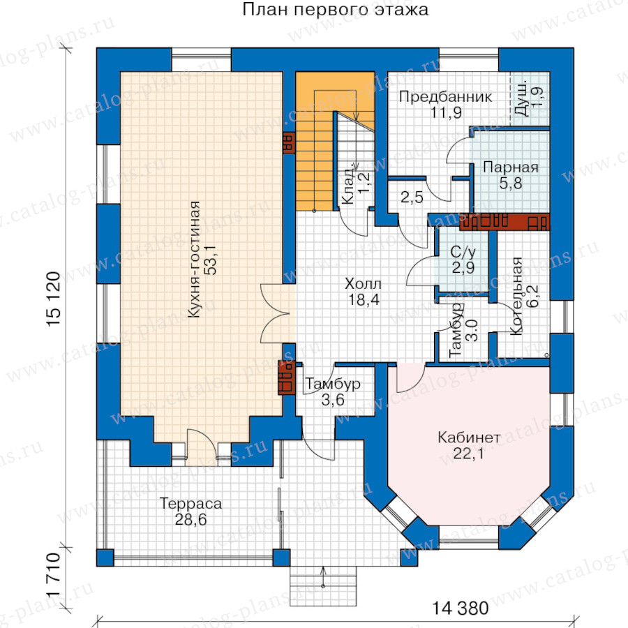План 2-этажа проекта 40-11EFL