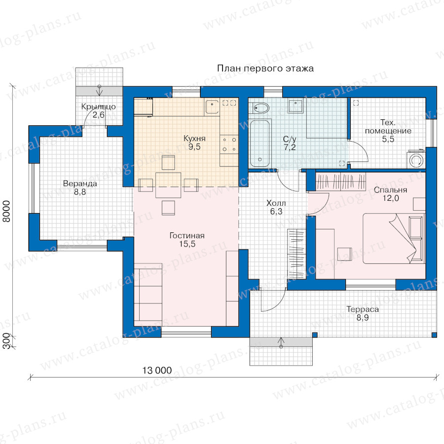 План 1-этажа проекта 68-79