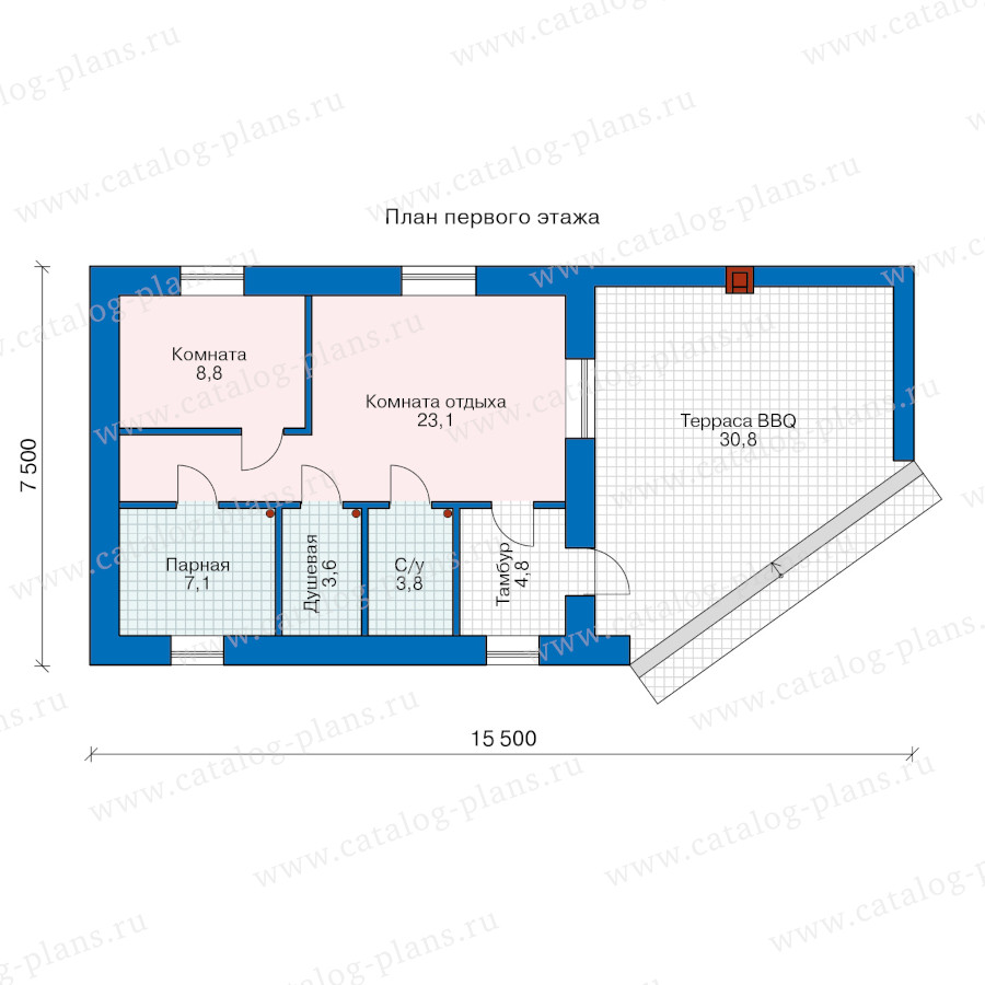 План 1-этажа проекта 92-32